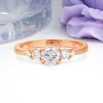 Simply Luxurious 4-Prong Round Cut Moissanite Engagement Ring - Additional view