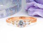 Simply Luxurious 4-Prong Round Cut Lab Diamond Engagement Ring - Additional view