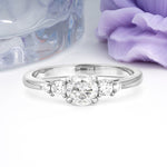 Simply Luxurious 4-Prong Round Cut Moissanite Engagement Ring - Additional view
