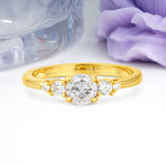 Simply Luxurious 4-Prong Round Cut Moissanite Engagement Ring - Additional view