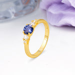 Simply Luxurious 4-Prong Round Cut Tanzanite Engagement Ring - Additional view