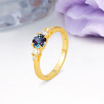 Simply Luxurious 4-Prong Round Cut Alexandrite Engagement Ring - Additional view
