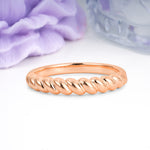 Polished Rope?Twist Stackable Wedding Ring - Additional view