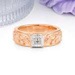 Nature-Inspired Luxury 4-Prong Moissanite Engagement Ring - Additional view