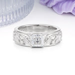 Nature-Inspired Luxury 4-Prong Moissanite Engagement Ring - Additional view