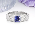 Nature-Inspired Luxury 4-Prong Tanzanite Engagement Ring - Additional view