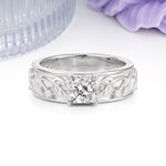 Nature-Inspired Luxury 4-Prong Lab Diamond Engagement Ring - Additional view