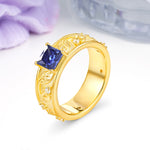 Nature-Inspired Luxury 4-Prong Tanzanite Engagement Ring - Additional view