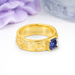 Nature-Inspired Luxury 4-Prong Tanzanite Engagement Ring - Additional view