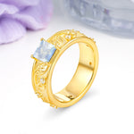 Nature-Inspired Luxury 4-Prong Moonstone Engagement Ring - Additional view