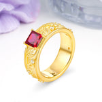 Nature-Inspired Luxury 4-Prong Ruby Engagement Ring - Additional view