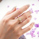 Vintage Art‑Deco Round Cut Moonstone Open‑Filigree Halo Engagement Ring - Additional view