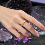 Sleek Polished Round‑Cut Lab Diamond Solitaire Stackable Wedding Ring - Additional view