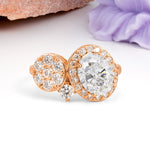Unique 4-Prong Oval Cut Moissanite Engagement Ring - Additional view