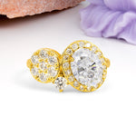 Unique 4-Prong Oval Cut Moissanite Engagement Ring - Additional view