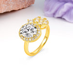 Unique 4-Prong Oval Cut Lab Diamond Engagement Ring - Additional view