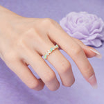 Distinctive And Luxurious 2-Prong Marquise Cut Fire Opal Wedding Ring - Additional view