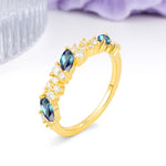 Distinctive And Luxurious 2-Prong Marquise Cut Alexandrite Wedding Ring - Additional view