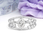Unique Openwork, Luxurious 4-Prong, Oval Cut Moissanite Engagement Ring - Additional view