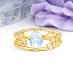 Unique Openwork, Luxurious 4-Prong, Oval Cut Moonstone Engagement Ring - Additional view