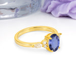 Classic and Luxurious 4-Prong Oval Cut Tanzanite Engagement Ring - Additional view