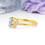 Classic and Luxurious 4-Prong Oval Cut Lab Diamond Engagement Ring - Additional view