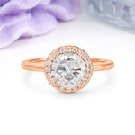 Luxurious 4-Prong Round Cut Moissanite Engagement Ring - Additional view