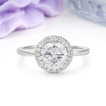 Luxurious 4-Prong Round Cut Moissanite Engagement Ring - Additional view