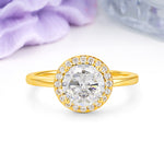 Luxurious 4-Prong Round Cut Moissanite Engagement Ring - Additional view
