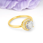 Luxurious 4-Prong Round Cut Moissanite Engagement Ring - Additional view