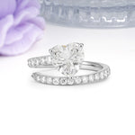 Unique Intertwined 3-Prong Heart-Cut Moissanite Engagement Ring - Additional view