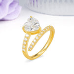 Unique Intertwined 3-Prong Heart-Cut Moissanite Engagement Ring - Additional view