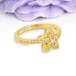 Dazzling Star?Shape Round?Cut Moissanite Pav¨¦ Wedding Ring - Additional view
