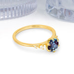 Unique and Minimalist 6-Prong Round Cut Alexandrite Engagement Ring - Additional view