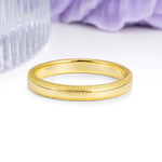 Double?Sided Milgrain Beaded?Edge Polished Wedding Ring - Additional view