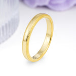 Double?Sided Milgrain Beaded?Edge Polished Wedding Ring - Additional view