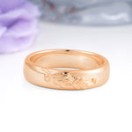 Engraved Vine Scroll Inset Comfort?Fit Wedding Ring - Additional view