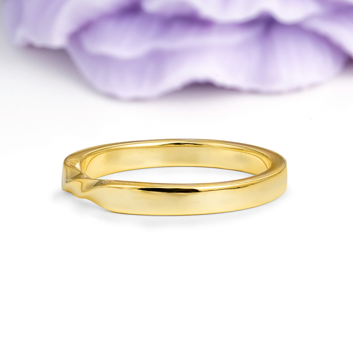 Sleek Mid?Shank Twisted Unadorned Promise Wedding Ring - Additional view