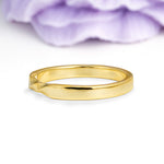 Sleek Mid?Shank Twisted Unadorned Promise Wedding Ring - Additional view