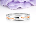 Contrast?Finish Intertwined Twist Milgrain Detail Wedding Ring - Additional view