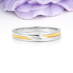 Contrast?Finish Intertwined Twist Milgrain Detail Wedding Ring - Additional view