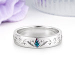 Whimsical Vintage Filigree Scroll Kite Cut Alexandrite Wedding Ring - Additional view