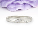 Distinctive Classic Round Cut Moissanite Three Stone Wedding Ring - Additional view