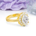 Luxury Classic 4-Prong Oval Cut Moissanite Engagement Ring - Additional view
