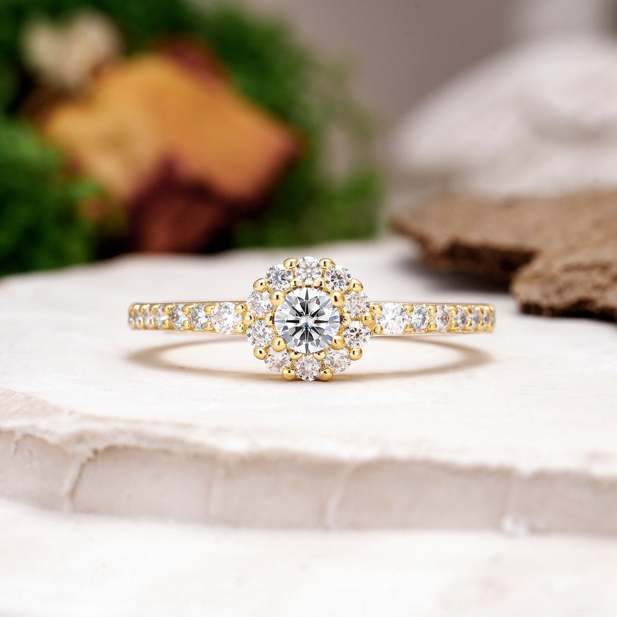 Round Cut Lab Diamond Classic Luxury 4-Prong Promise Ring
