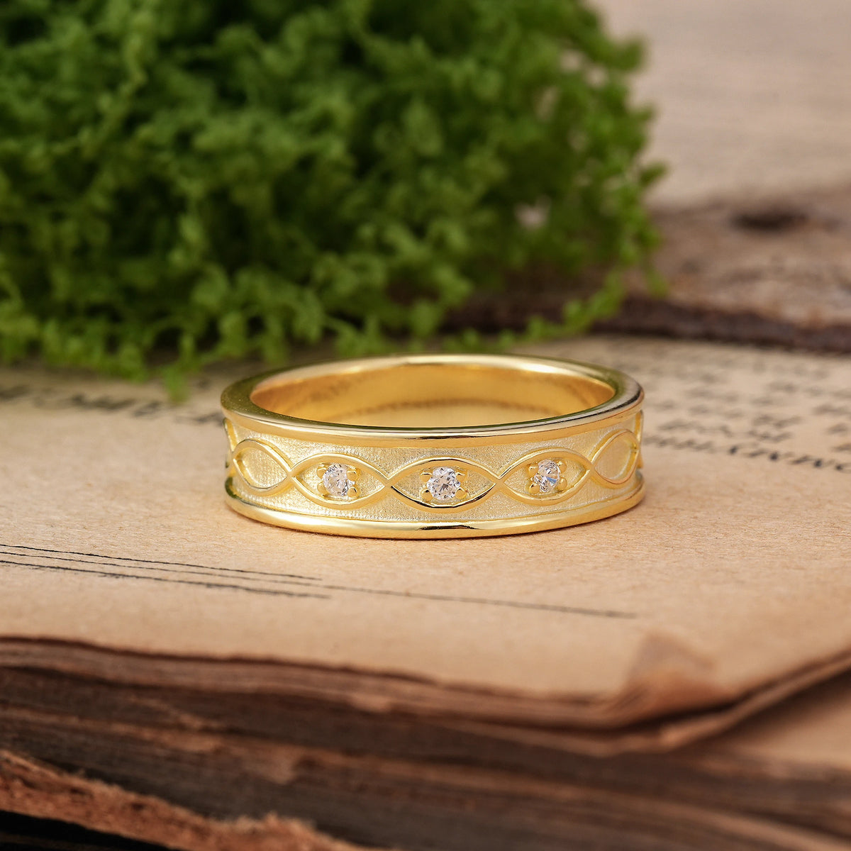 Moissanite Classic Luxury Men's Wedding Ring