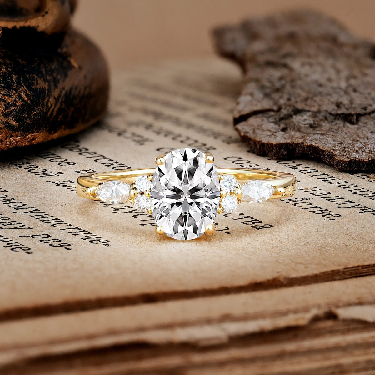 Classic and Luxurious 4-Prong Oval Cut Lab Diamond Engagement Ring